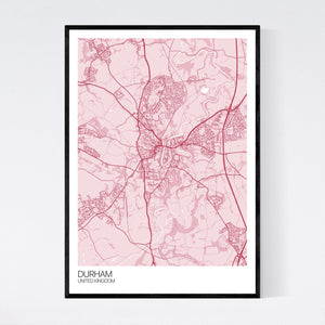 Durham City Map Print