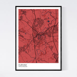 Durham City Map Print
