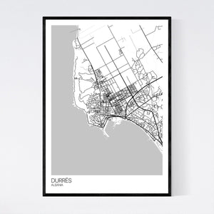 Durrës City Map Print