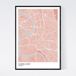 Düsseldorf City Map Print