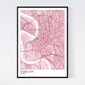 Düsseldorf City Map Print