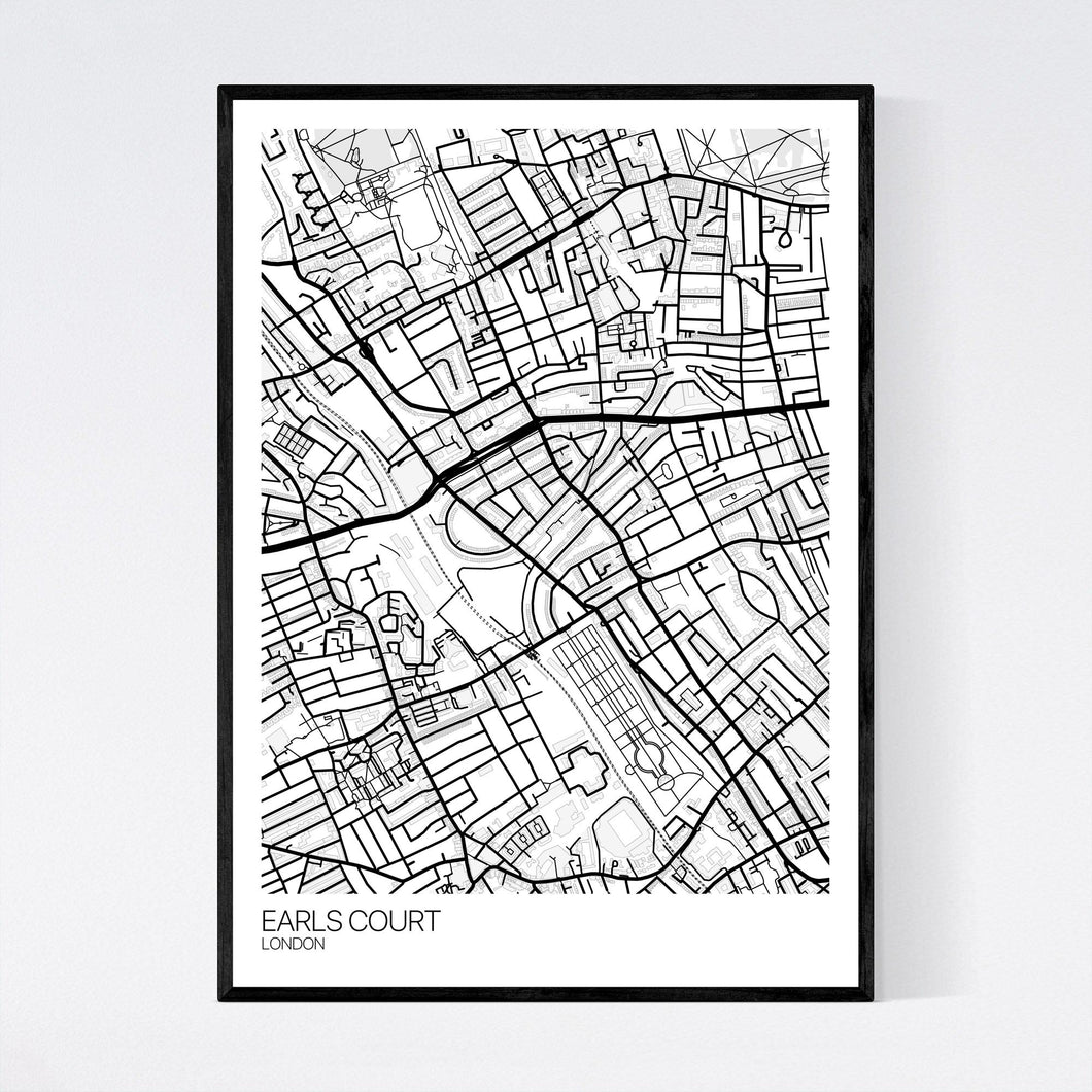 Earls Court Neighbourhood Map Print