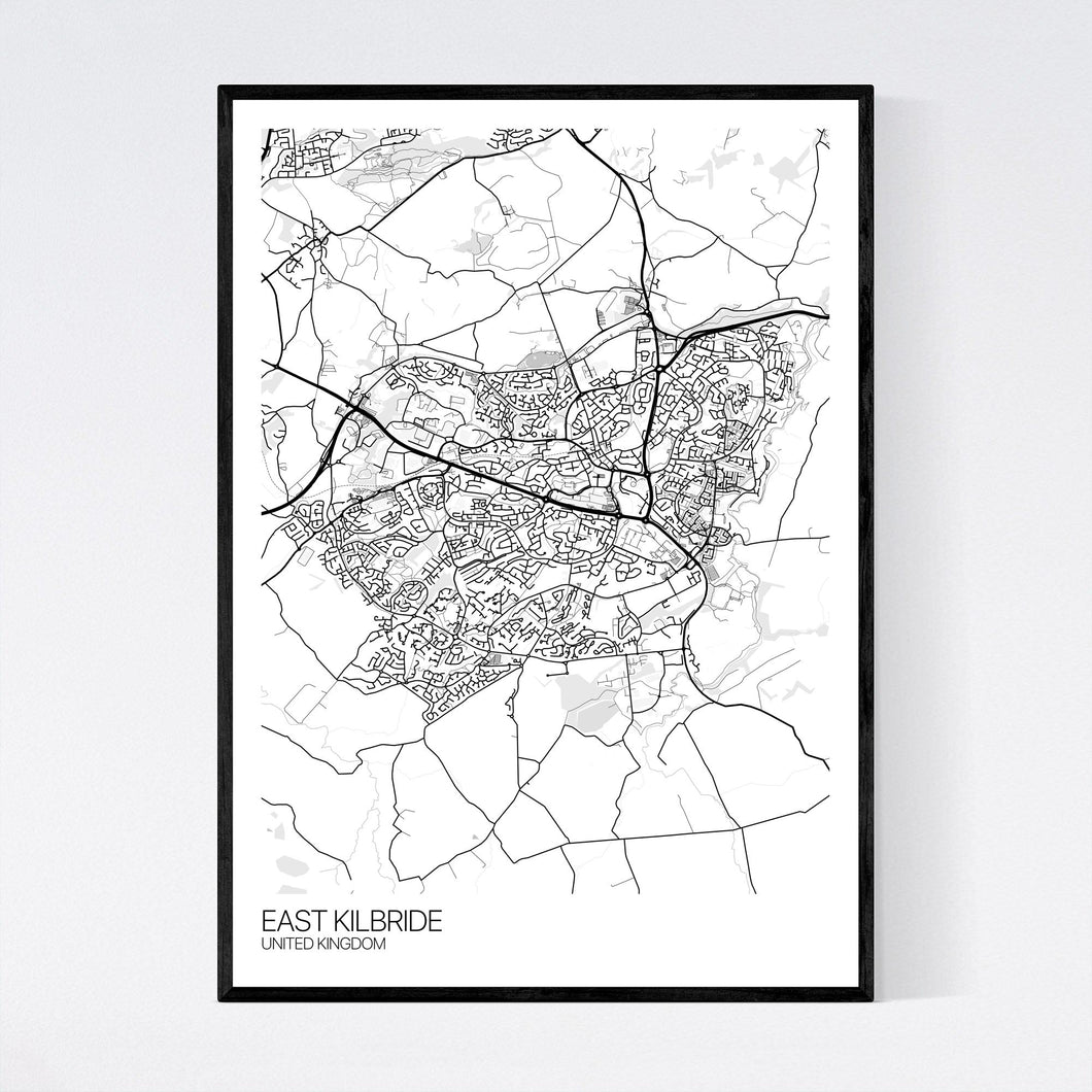 East Kilbride City Map Print