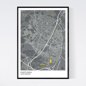 Eastleigh City Map Print