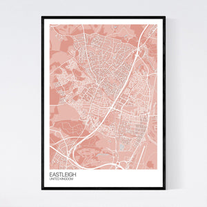 Eastleigh City Map Print