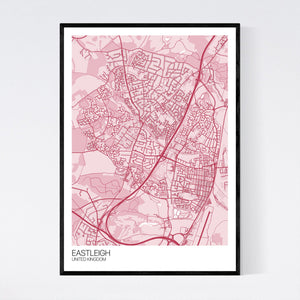 Eastleigh City Map Print