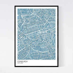 Edinburgh City Centre City Map Print