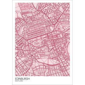 Map of Edinburgh City Centre, Scotland