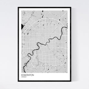 Edmonton City Map Print