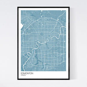 Edmonton City Map Print