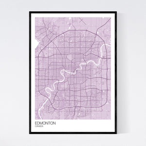 Edmonton City Map Print