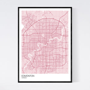 Edmonton City Map Print