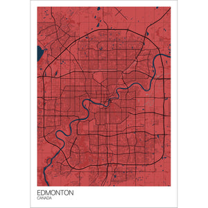 Map of Edmonton, Canada