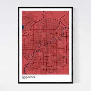 Map of Edmonton, Canada