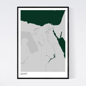 Egypt Country Map Print