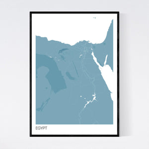 Egypt Country Map Print