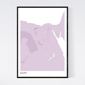 Egypt Country Map Print