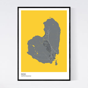 Eigg Island Map Print