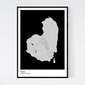 Eigg Island Map Print