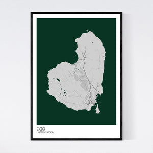 Eigg Island Map Print