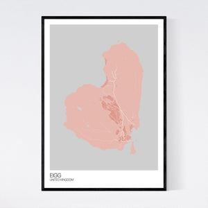 Eigg Island Map Print