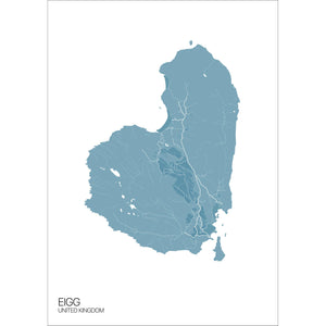 Map of Eigg, United Kingdom