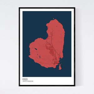 Eigg Island Map Print