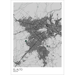 Map of El Alto, Bolivia