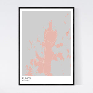 El Nido Region Map Print