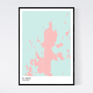 El Nido Region Map Print