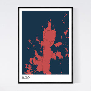 El Nido Region Map Print