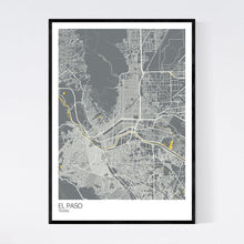 Load image into Gallery viewer, El Paso City Map Print