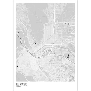 Map of El Paso, Texas