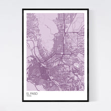 Load image into Gallery viewer, El Paso City Map Print