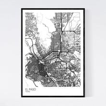 Load image into Gallery viewer, El Paso City Map Print