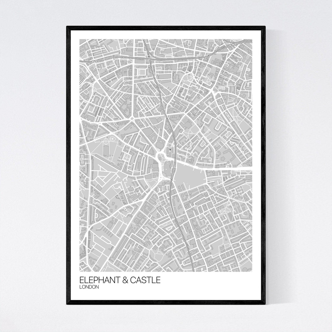 Elephant & Castle Neighbourhood Map Print