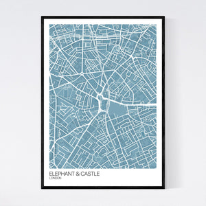 Elephant & Castle Neighbourhood Map Print