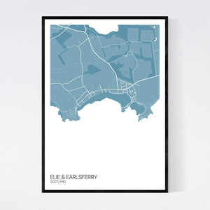 Elie & Earlsferry Town Map Print