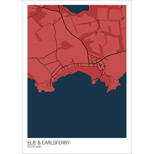 Map of Elie & Earlsferry, Scotland