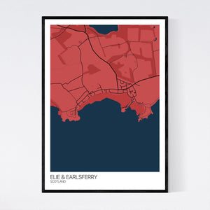 Map of Elie & Earlsferry, Scotland