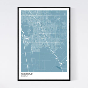 Elk Grove City Map Print