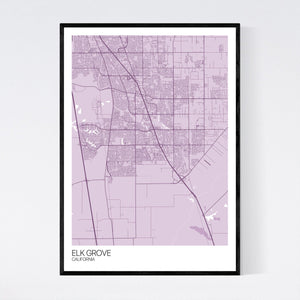 Elk Grove City Map Print