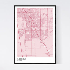 Elk Grove City Map Print