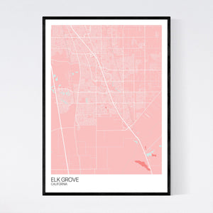 Elk Grove City Map Print