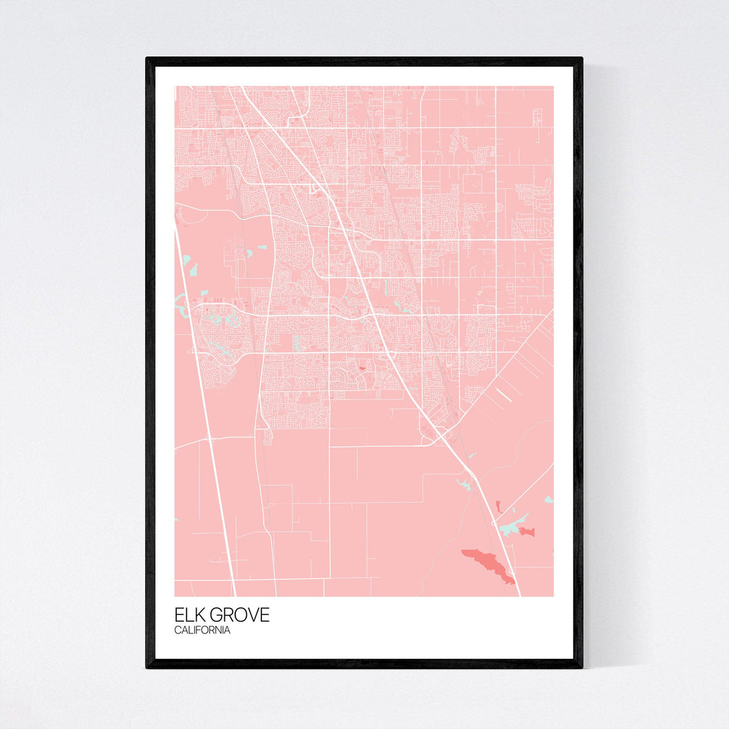 Elk Grove City Map Print