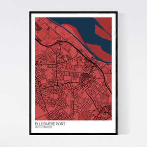 Ellesmere Port City Map Print