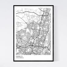 Load image into Gallery viewer, Enfield City Map Print