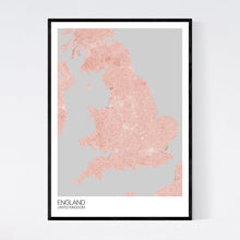 Load image into Gallery viewer, England Country Map Print