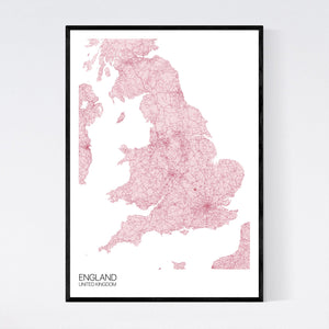 Map of England, United Kingdom