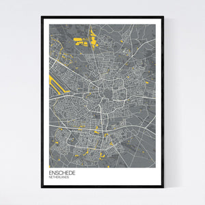Enschede City Map Print
